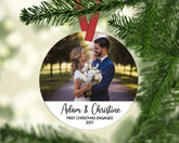 Personalised Christmas Ornament - Engaged 2024 Ornament - Keepsafe - Christmas Tree Hanging Ornament - Christmas Decor - Photo of Engagement - Craftellery